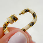 Load image into Gallery viewer, Diamond Sterling Silver Oval Carabiner Clasp with Enamels