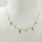 Load image into Gallery viewer, NT401824. 14K Solid Gold Diamond Dangle Necklace