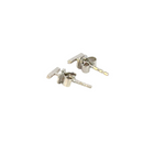 Load image into Gallery viewer, ER412734. 14K Solid Gold Diamond Bar Studs Earrings