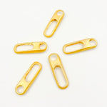 Load image into Gallery viewer, 266GPM. Matt Gold Plated Sterling Silver Oval Clasp