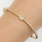 Load image into Gallery viewer, BNG68579. 14K Yellow Solid Gold Diamond Bangle