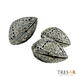 Load image into Gallery viewer, DC814. Diamond & Sterling Silver Triangle Bead