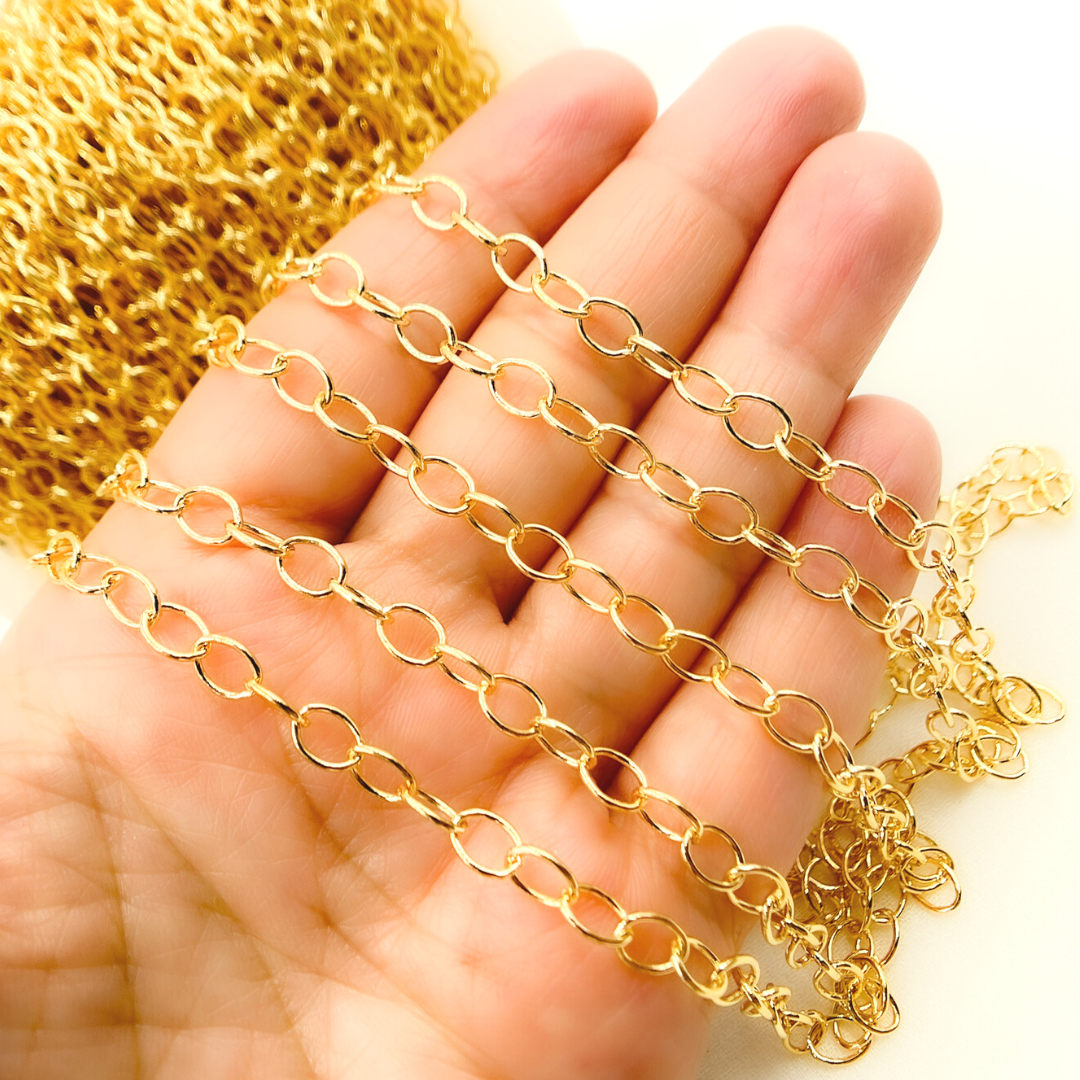 2905GF. 14k Gold Filled Oval Cable Link Chain.