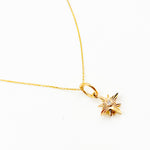 Load image into Gallery viewer, 14K Gold Star Charm with Diamond