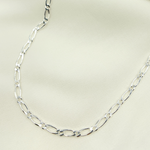 Load image into Gallery viewer, 925 Sterling Silver Figaro Diamond Cut Necklace. 1004241FGNecklace
