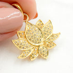 Load image into Gallery viewer, DP192. Diamond Sterling Silver Lotus Pendant