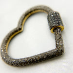 Load image into Gallery viewer, DC658. Diamond & Sterling Silver Heart Carabiner Clasp