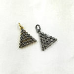 Load image into Gallery viewer, DP240. Diamond Sterling Silver Triangle Charm