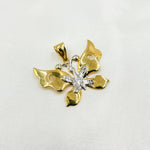 Load image into Gallery viewer, 14K Solid Gold Butterfly Charm with Diamond Cut Details. GDP676
