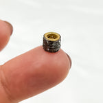 Load image into Gallery viewer, DC838. Diamond & Sterling Silver Rondelle Spacer Bead