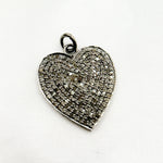 Load image into Gallery viewer, DC285. Diamond Sterling Silver Heart Pendant