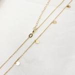 Load image into Gallery viewer, Solid Gold Dangle Disc Necklace and Anklet