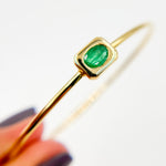 Load image into Gallery viewer, Gold Emerald Bangle
