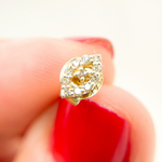 Load image into Gallery viewer, GDT18. 14K Solid Yellow Gold Diamond Eye Studs