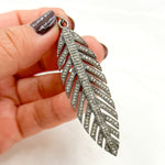 Load image into Gallery viewer, DP081. Diamond & Sterling Silver Leaf Pendant