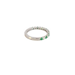 Load image into Gallery viewer, 14k Solid Gold Emerald and Diamond Ring.