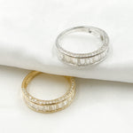 Load image into Gallery viewer, 14K Solid Gold Diamond Baguette Band Ring