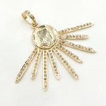 Load image into Gallery viewer, DP343. Diamond Silver Fancy Shape Pendant with Polki Diamond