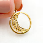Load image into Gallery viewer, Sterling Silver Round Moon Charm