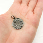Load image into Gallery viewer, Diamond Silver Round Star Pendant