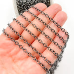 Load image into Gallery viewer, Black Rhodium Sterling Silver Cable Chain