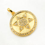 Load image into Gallery viewer, DP220. Diamond Sterling Silver Round Star Pendant