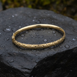 Load image into Gallery viewer, Bangle14. 14K Solid Gold Matte Textured Bangle