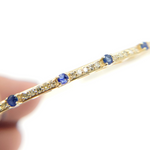 Load image into Gallery viewer, KG98. 14K Solid Gold Bangle with Diamonds and Stones