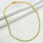Load image into Gallery viewer, 14K Solid Gold Emerald and Diamond Necklace
