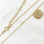 Load image into Gallery viewer, NFF71217. 14K Solid Gold Square Shaped Diamond Necklace