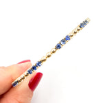 Load image into Gallery viewer, BNZ68568. 14K Solid Yellow Gold Gemstone Bangle