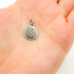 Load image into Gallery viewer, Diamond Sterling Silver Round Charm