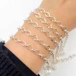 Load image into Gallery viewer, Shop Now Sterling Silver Hammered Oval Link Chain