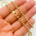 Load image into Gallery viewer, 14K Solid Yellow Gold Ball Necklaces