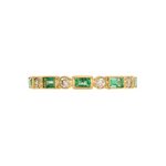 Load image into Gallery viewer, RAC02421EM. 14K Solid Gold Diamond and Emerald Ring