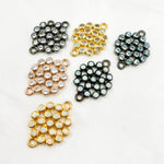 Load image into Gallery viewer, Silver Round Connector with Gemstone