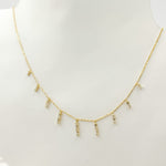 Load image into Gallery viewer, NT401869. 14K Solid Gold Diamond Dangle Necklace