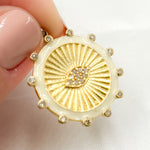 Load image into Gallery viewer, Sterling Silver Round Enamel Pendant