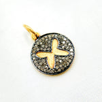 Load image into Gallery viewer, DC431. Diamond Sterling Silver Round Butterfly Charm