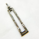 Load image into Gallery viewer, DC031. Diamond Sterling Silver Rectangle Pendant