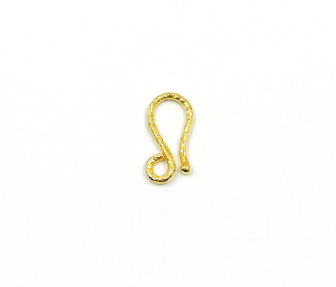 925 Sterling Silver Gold Plated 22x12mm Hook. GH2