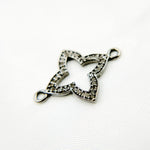 Load image into Gallery viewer, DC899. Diamond Sterling Silver Flower Connector