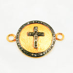Load image into Gallery viewer, DC548. Diamond Sterling Silver Cross Connector