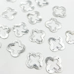 Load image into Gallery viewer, Sterling Silver Brushed Flower Connector