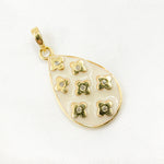 Load image into Gallery viewer, Shop Now Diamond Sterling Silver Drop Flower Enamel Pendant