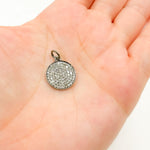 Load image into Gallery viewer, DC376. Diamond Sterling Silver Round Charm