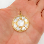 Load image into Gallery viewer, Solid Gold Roman Time Pendant