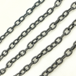 Load image into Gallery viewer, Black Rhodium Matt Silver Smooth Cable Link Chains