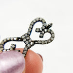 Load image into Gallery viewer, DC187. Diamond & Sterling Silver Bow Connector