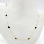 Load image into Gallery viewer, NKSET418. 14k Solid Yellow Gold Heart Link Necklace